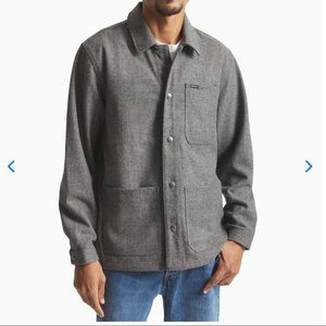 Britton Survey x Chore Grey Herringbone Print Coat Medium NWT